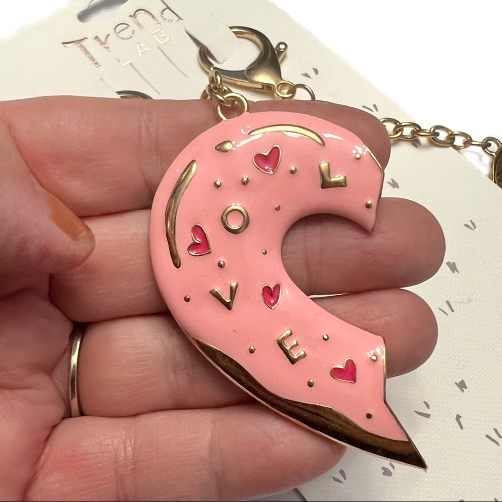 3 for $20 Heart Keychain Give One Keep One Friendship Donut Purse Backpack Charm